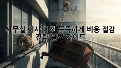 사무실 이사, 이젠 똑똑하게! 비용 절감 전략 완벽 가이드