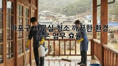 마포구 사무실 청소: 깨끗한 환경, 높은 업무 효율!