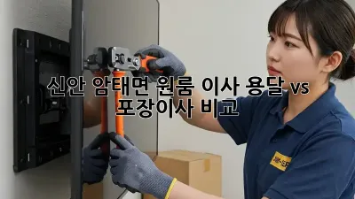신안 암태면 원룸 이사, 용달 vs 포장이사 비교